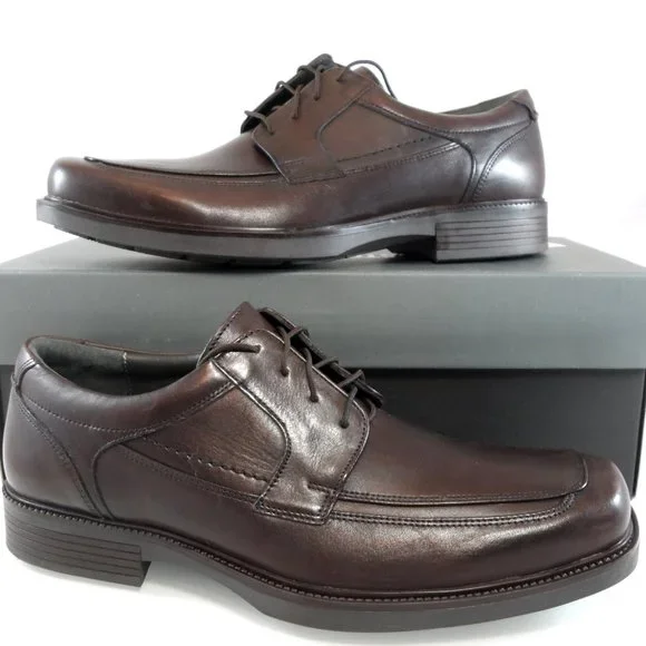 🎁FATHERS DAY Johnston & Murphy Norwell Moc Lace-up Mahogany Leather Oxford 9 - Picture 8 of 9